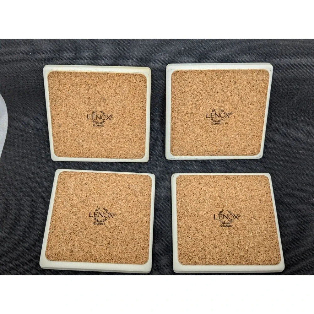 Rare 4 LENOX  FORUM COLLECTION CERAMIC COASTERS